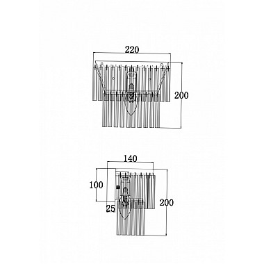 Настенный светильник Colonne MOD093WL-01BS