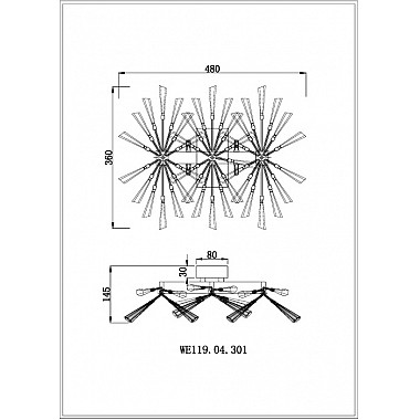 Настенный светильник Floriane WE119.04.301