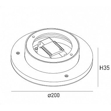 Настенный светильник ML ML-R200-WH-WW