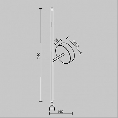 Настенный светильник Elegant C084WL-L18BS2.7K