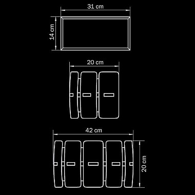Настенный светильник Lightstar Lamella 801626