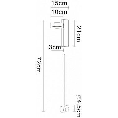 Настенный светильник Mirach A2142AP-10PB