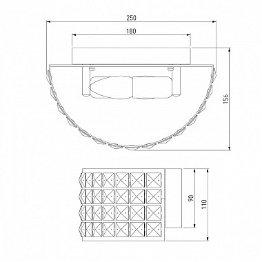 Настенный светильник Kira 10115/2 хром