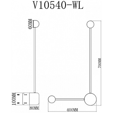 Настенный светильник Provo V10540-WL