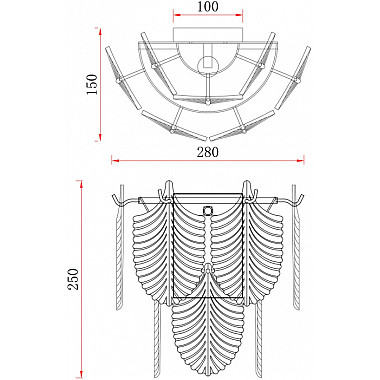 Настенный светильник Hloya FR5143WL-01G