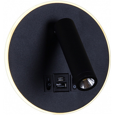 Настенный светильник 86203-9.2-001KT LED12W+USB BK