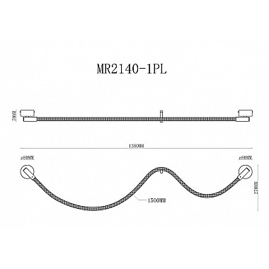 Настенный светильник Kenneth MR2140-1WL