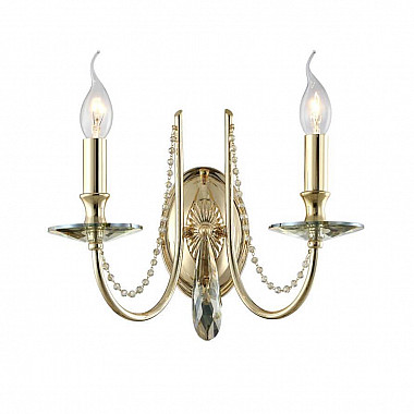 Бра Crystal Lux Victoria AP2 Gold/Amber