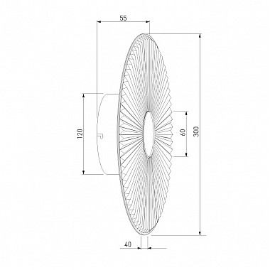 Настенный светильник Titania 40032/1 LED черный