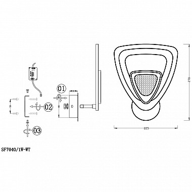 Настенный светодиодный светильник Seven Fires Бинаско SF7040/1W-WT