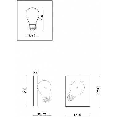 Настенный светильник Evidence FR5372WL-01BS