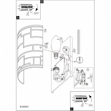 Настенный светильник Bayman 92564