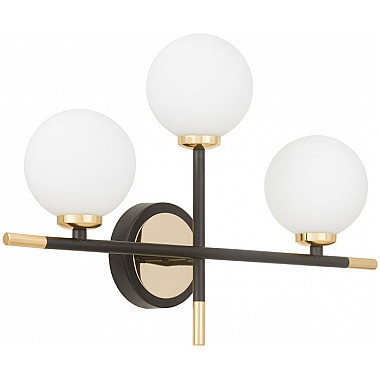 Настенный светильник Marsiada LDW 6033N-3 BK+F.GD