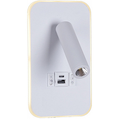 Настенный светильник 86204-9.2-001KT LED12W+USB WT