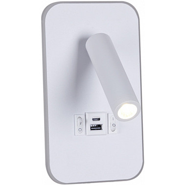 Настенный светильник 86204-9.2-001KT LED12W+USB WT