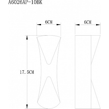 Настенный светильник Gudja A6026AP-10BK