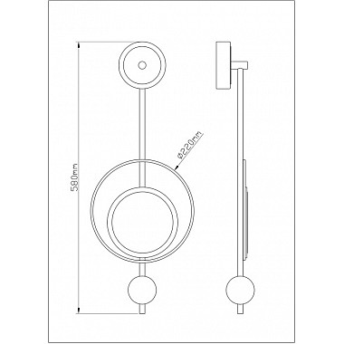 Настенный светильник Polaris A2604AP-7BK