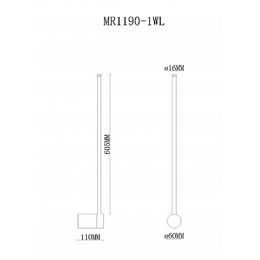 Настенный светильник Sunn MR1190-1WL