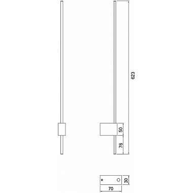 Настенный светильник Pars C070WL-L6GB3K