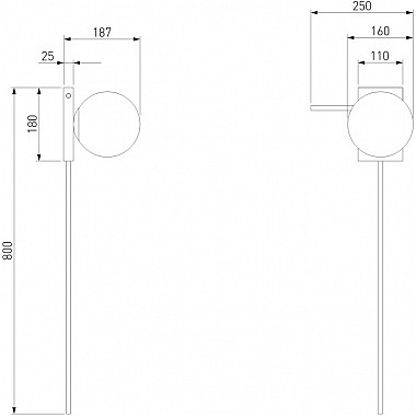 Настенный светильник Fredo 40033/1 черный жемчуг