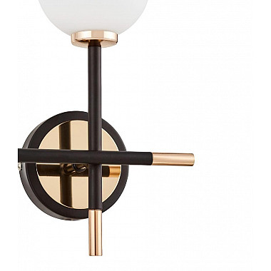 Настенный светильник Lumina Deco Marsiada LDW 6033N-2 BK+GD