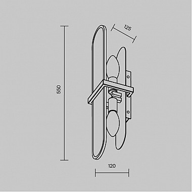 Настенный светильник Marmo MOD099WL-02G