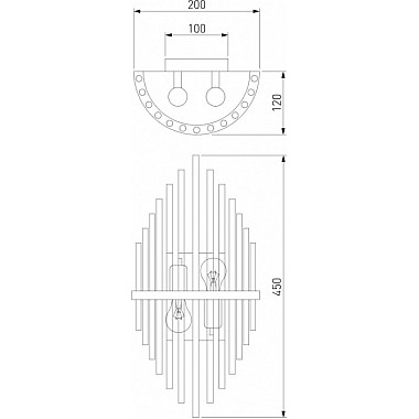 Настенный светильник Allure 355/2 хром