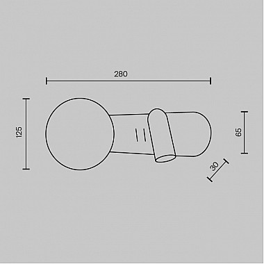 Настенный светильник Inversio MOD350WL-01BBS