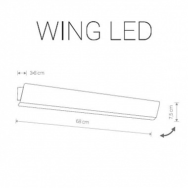 Настенный светодиодный светильник Nowodvorski Wing Led 9250