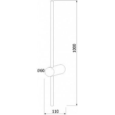 Настенный светильник Cane MRL LED 1121 черный