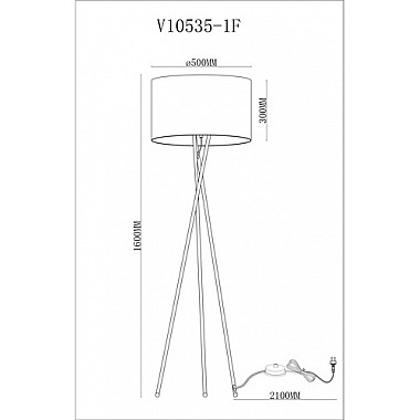 Торшер Palma V10535-1F