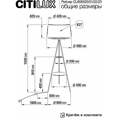 Торшер Рейнер CL806020