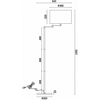 Торшер Joan FR5112FL-01CH