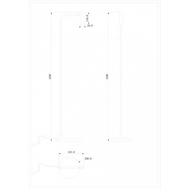 Торшер Saga T111018WW3BBr