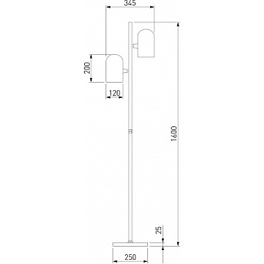 Торшер Bambola 01164/2 латунь