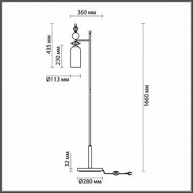 Торшер Odeon Light Bizet 4855/1F