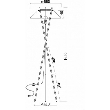 Торшер Bastone MOD006FL-01N
