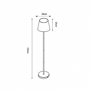 Торшер Zumaline Melly P17247-1F