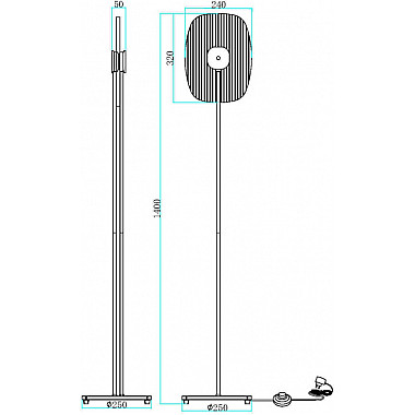 Торшер Eclipse MOD152FL-L1BK