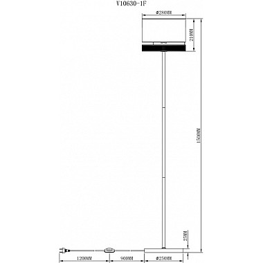Торшер Gela V10630-1F