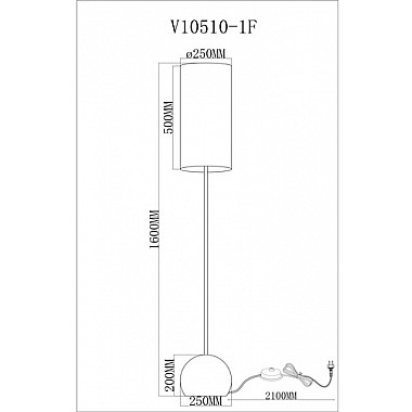 Торшер Flint V10510-1F