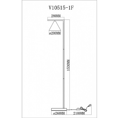 Торшер Omaha V10515-1F