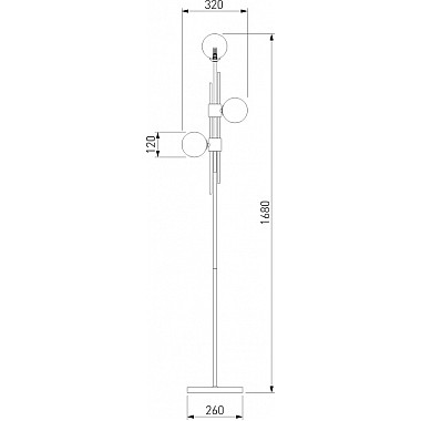 Торшер Volver 01383/3 латунь