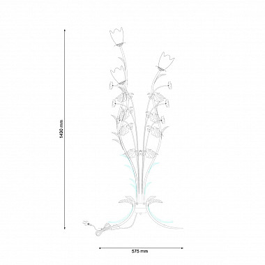 Торшер Lucia Tucci Fiori Di Rose F1760.3