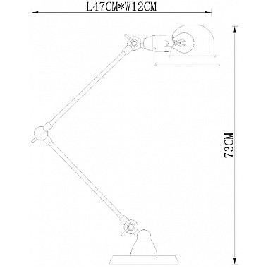 Офисная настольная лампа Table Lamp KM037T-1S chrome
