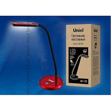 Настольная лампа Uniel TLD-510 Red/LED/550Lm/4500K/Dimer 07535