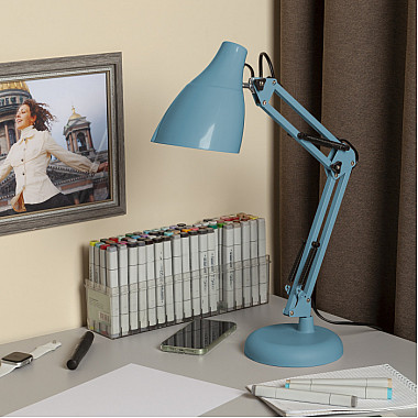 Офисная настольная лампа N-123-E27-40W-LBU