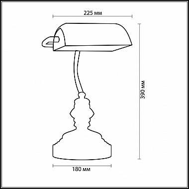 Настольная лампа Odeon Light Tres 2224/1T