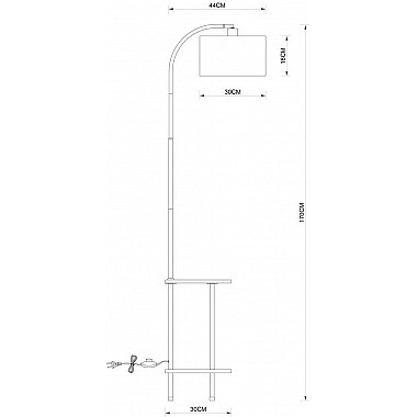 Торшер Arte Lamp Combo A4055PN-1BK
