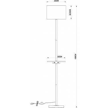 Торшер Arte Lamp Combo A4056PN-1WH